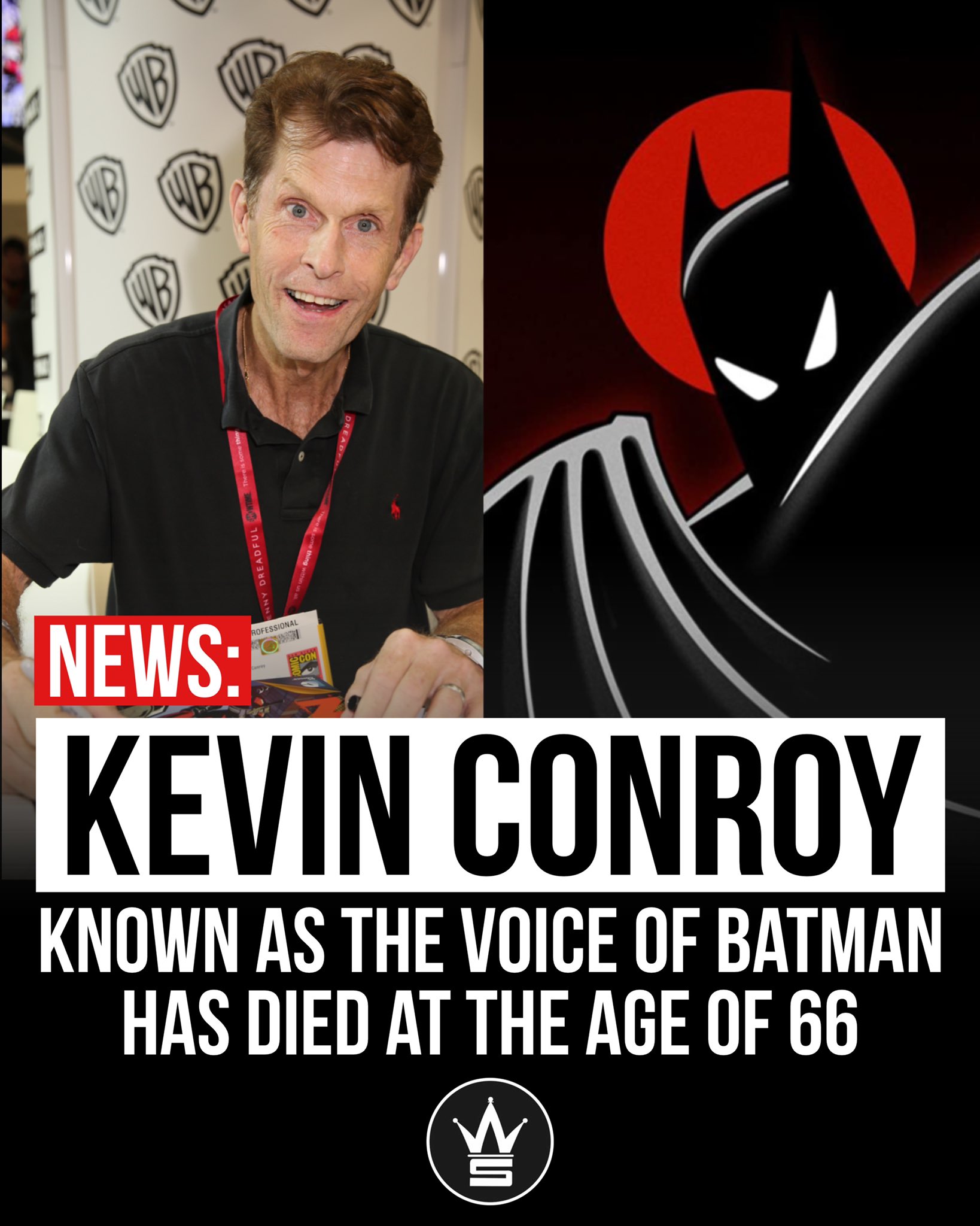 Out voice actor Kevin Conroy, the voice of Batman has died