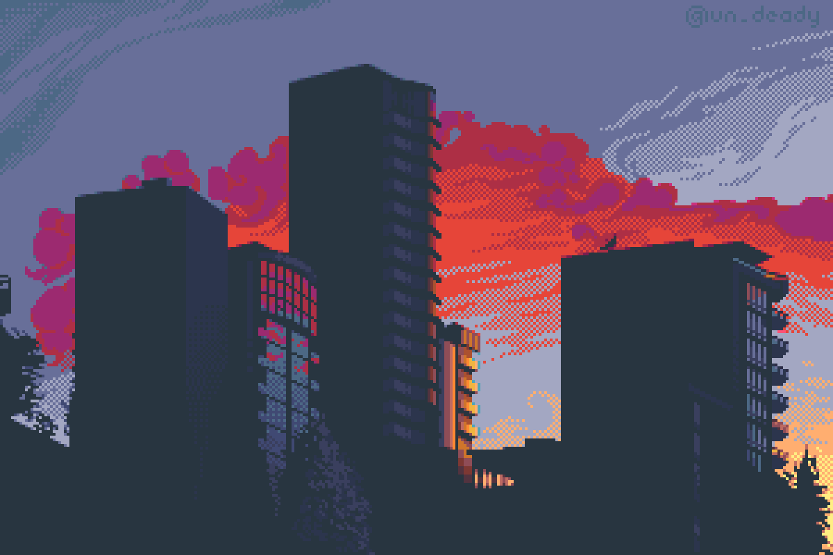sunset
#pixelart #ドット絵 #aseprite