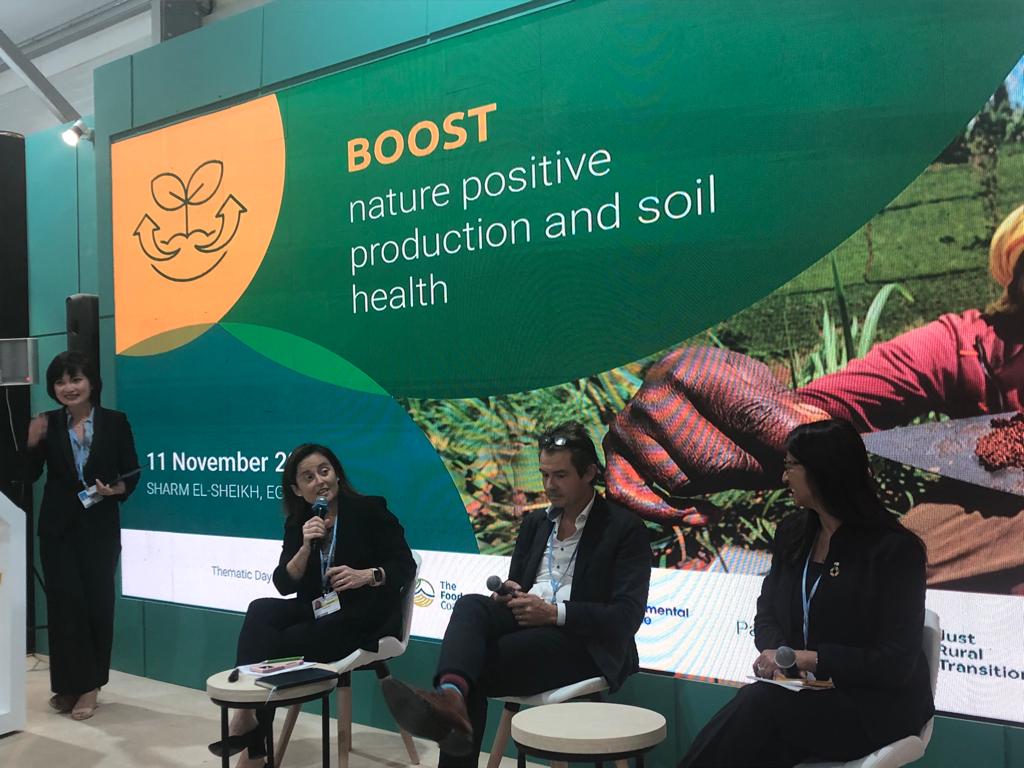 IFA at #COP27 : <a href="/AlzbetaKlein/">Alzbeta Klein</a> takes part in the very last panel of the day on #SoilHealth at the #FoodSystemsPavilion, hosted by @oci_nv and focusing on #sustainableagriculture and #foodsecurity 

📽️bit.ly/3UsD64v
#ActionOnFood #COP27Soil