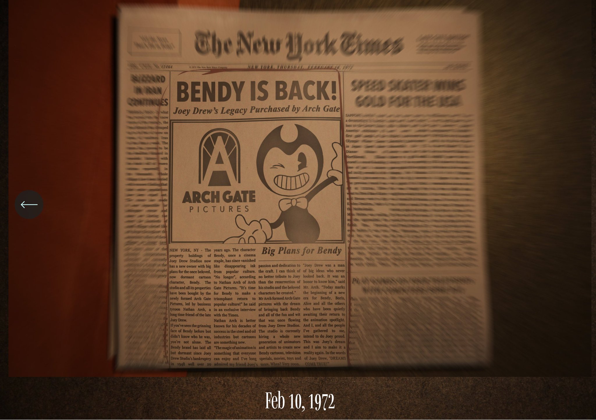 SmackNPie on X: BIGGEST revelation in Bendy's history (not really, if  you've read the books that is) It's 1972, years after Joey Drew Studios  bankruptcy, Nathan Arch, Joey's longtime friend, bought all