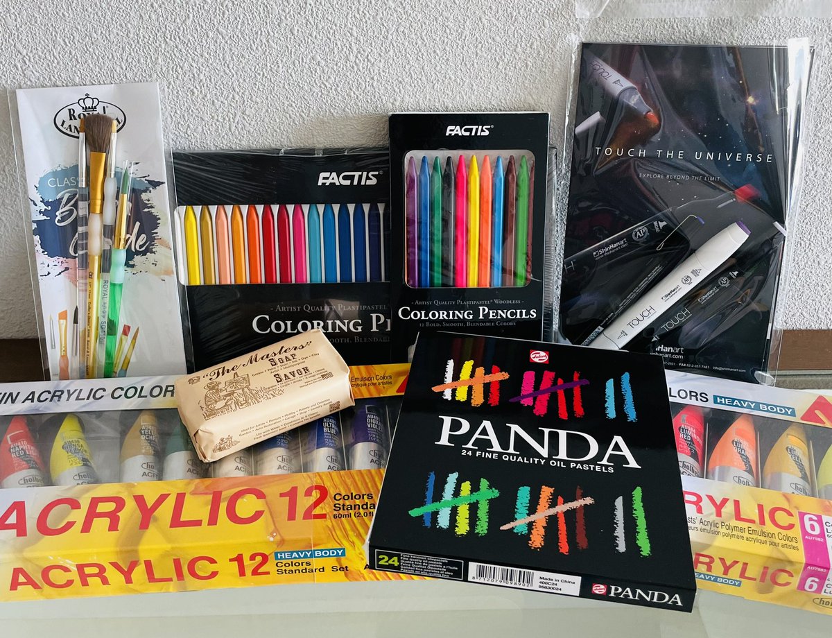 2leftwings's tweet photo. I’m at @TAEAconference and left the exhibit hall with so many art supplies! Some old favorites, some to experiment with. Join your local art ed association! They work hard for art teachers and students with divisions for retirees &amp; community arts programs!

#letyourarttakeflight https://t.co/Fr2kskk7Dx
