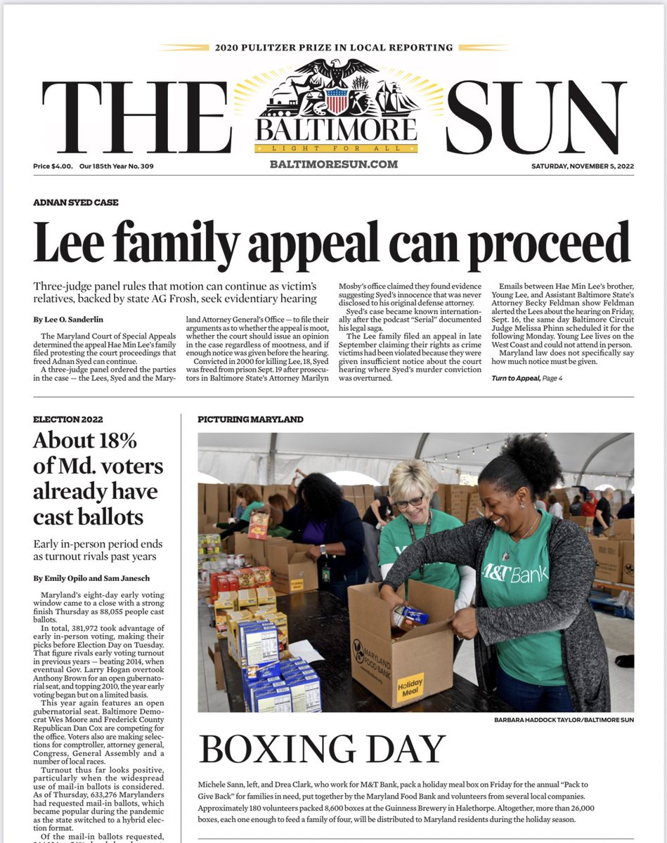 MaroonPR's tweet photo. We’re pleased with the media coverage we secured for @MDFoodBank’s fantastic #PackToGiveBack event. Including the front page of Saturday’s @baltimoresun and live hits on site with @MartyBassWJZ / @wjz. Learn more about the impact MFB makes in MD: https://t.co/oGJxAf31E4 https://t.co/5MGSBgwT69