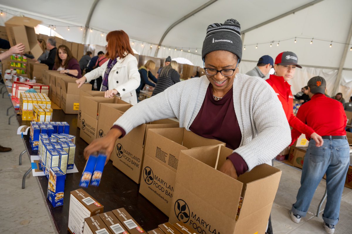 MaroonPR's tweet photo. We’re pleased with the media coverage we secured for @MDFoodBank’s fantastic #PackToGiveBack event. Including the front page of Saturday’s @baltimoresun and live hits on site with @MartyBassWJZ / @wjz. Learn more about the impact MFB makes in MD: https://t.co/oGJxAf31E4 https://t.co/5MGSBgwT69