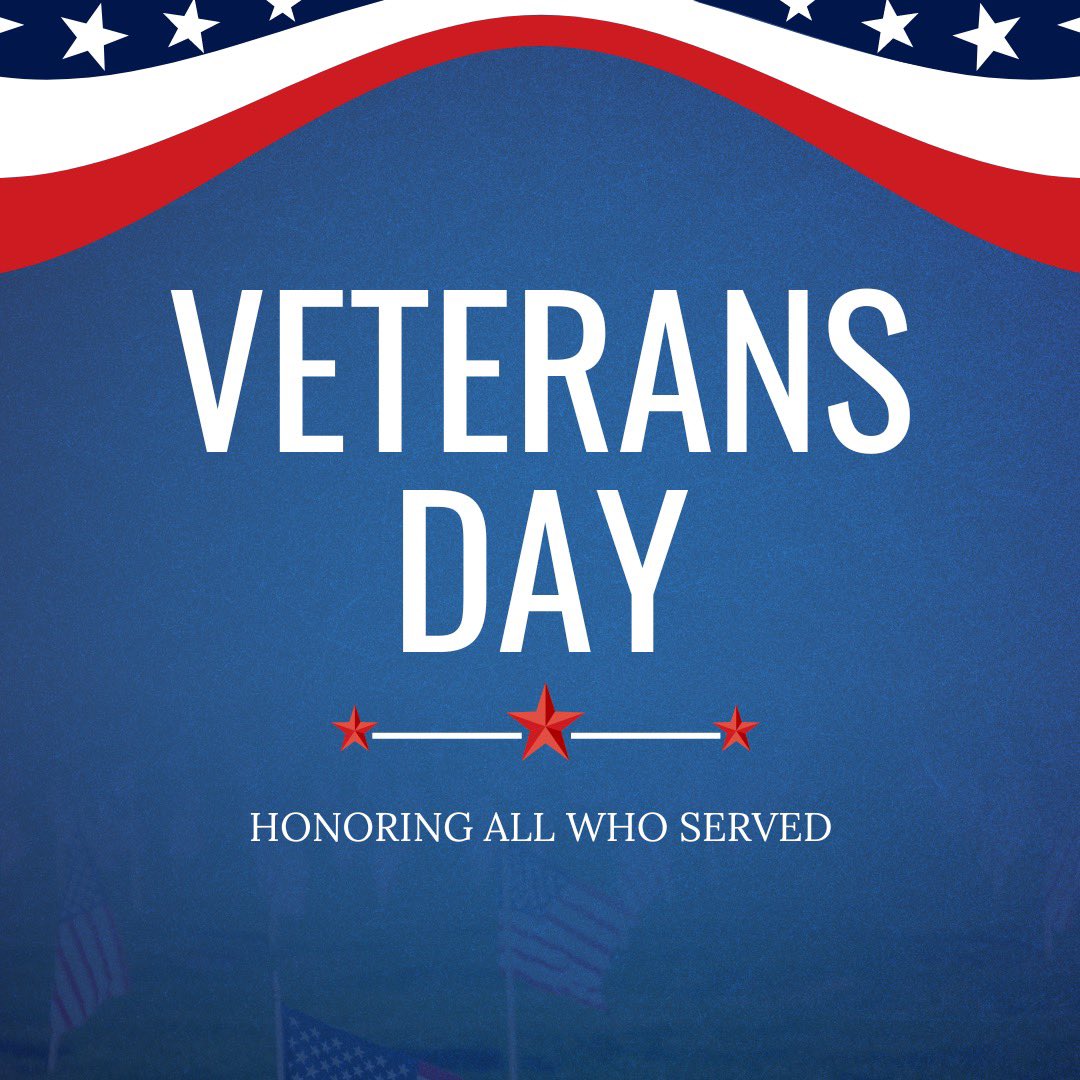 Today we honor the men and women who have served and sacrificed so much to protect our freedom. Thank you to every veteran for your service and commitment to defending our great nation. #VeteransDay