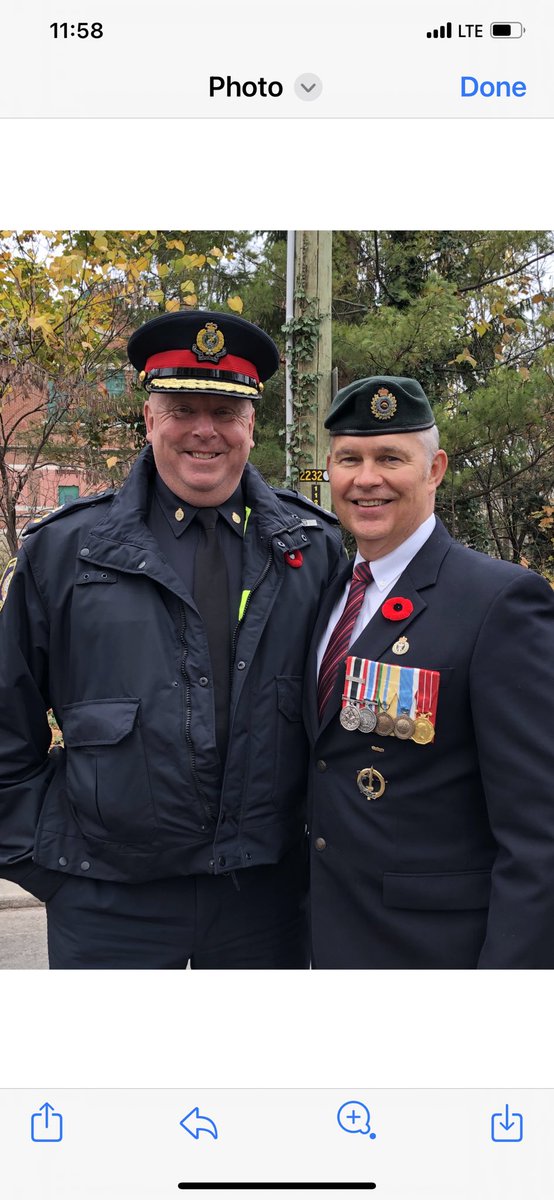 Great to have Fred Kaustinen from our Halton Police Services Board join us for Remembrance Day today in Oakville. #lestweforget    We will always remember.