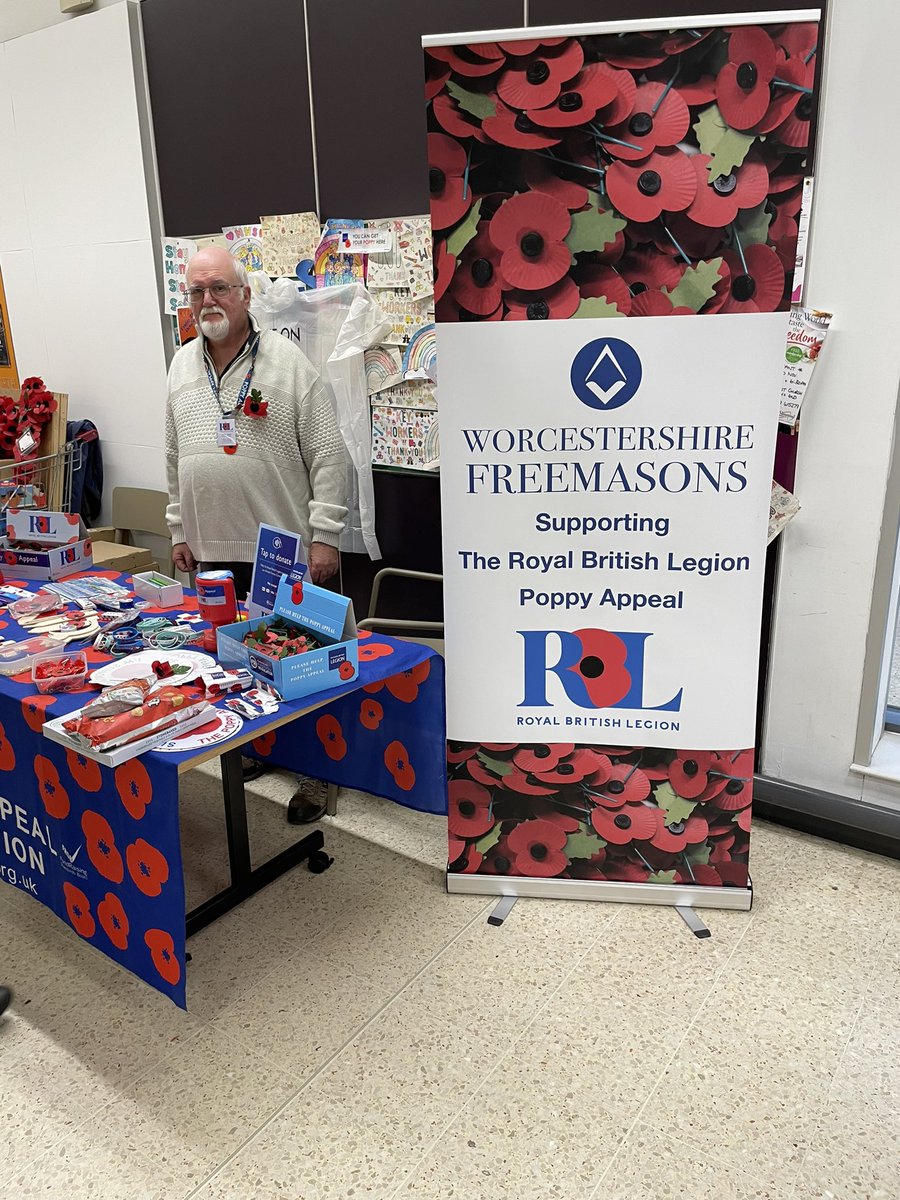 So grateful to all those Worcestershire Freemasons who have assisted the RBL with their Poppy Appeal this week.
From a proud PGM #worcsmasons