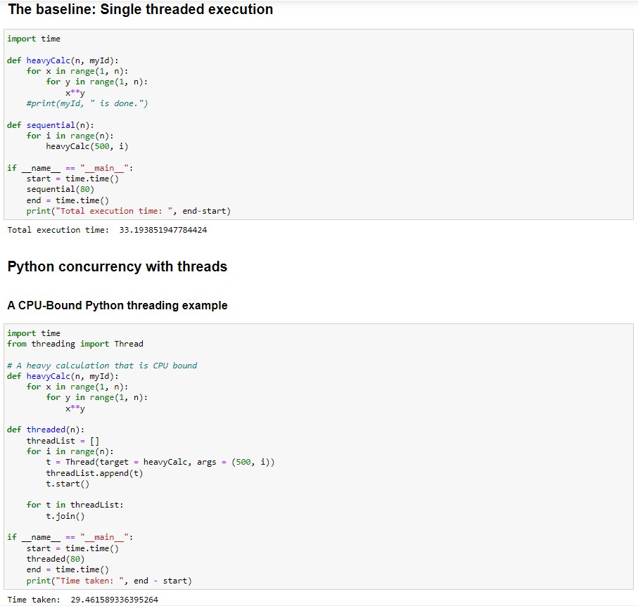meetmesam04's tweet photo. #Day03  of #21DaysOfCoding:
#Python
Learnt about Concurrency, Parallelism, Thread, Process at high level with simple examples attached.
Sample programs on Multithreading on CPU and IO bound with comparing baseline example, Multiprocessing using process on CPU bound operation. https://t.co/rQ3oNVS3aH