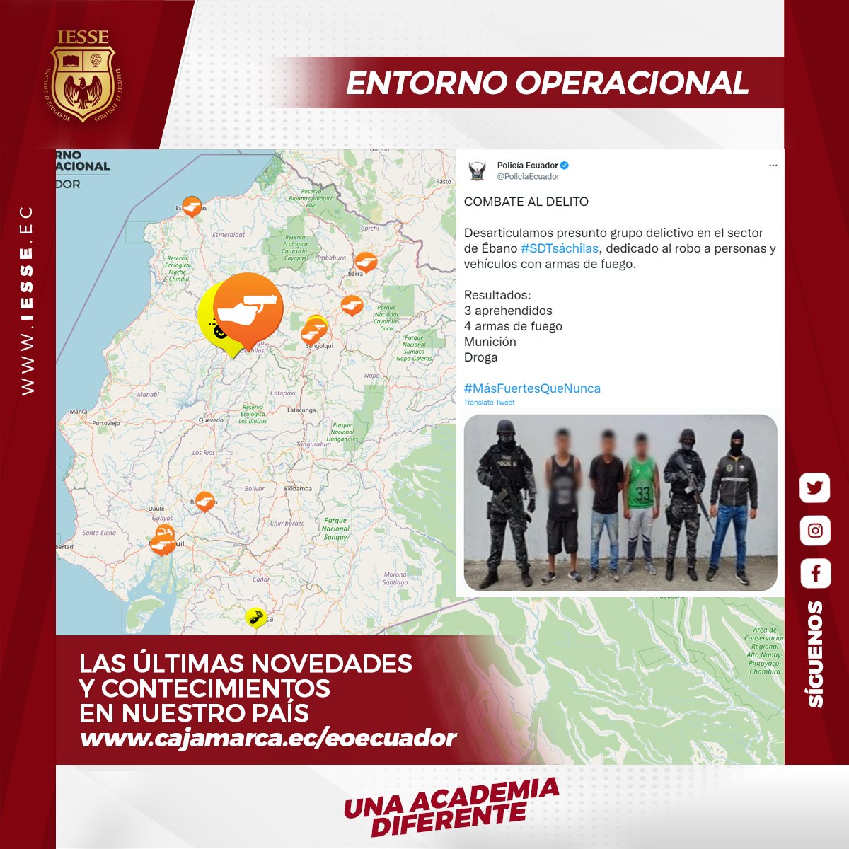 IESSE_ec's tweet photo. Actualización de sucesos en nuestros país,
VIERNES 11 de Noviembre.
Haz click en el enlace:
https://t.co/s6kC5ULoLe
#EntornoOperacional #SomosIESSE #EstadoDeExcepción https://t.co/eR6b0IIsXZ
