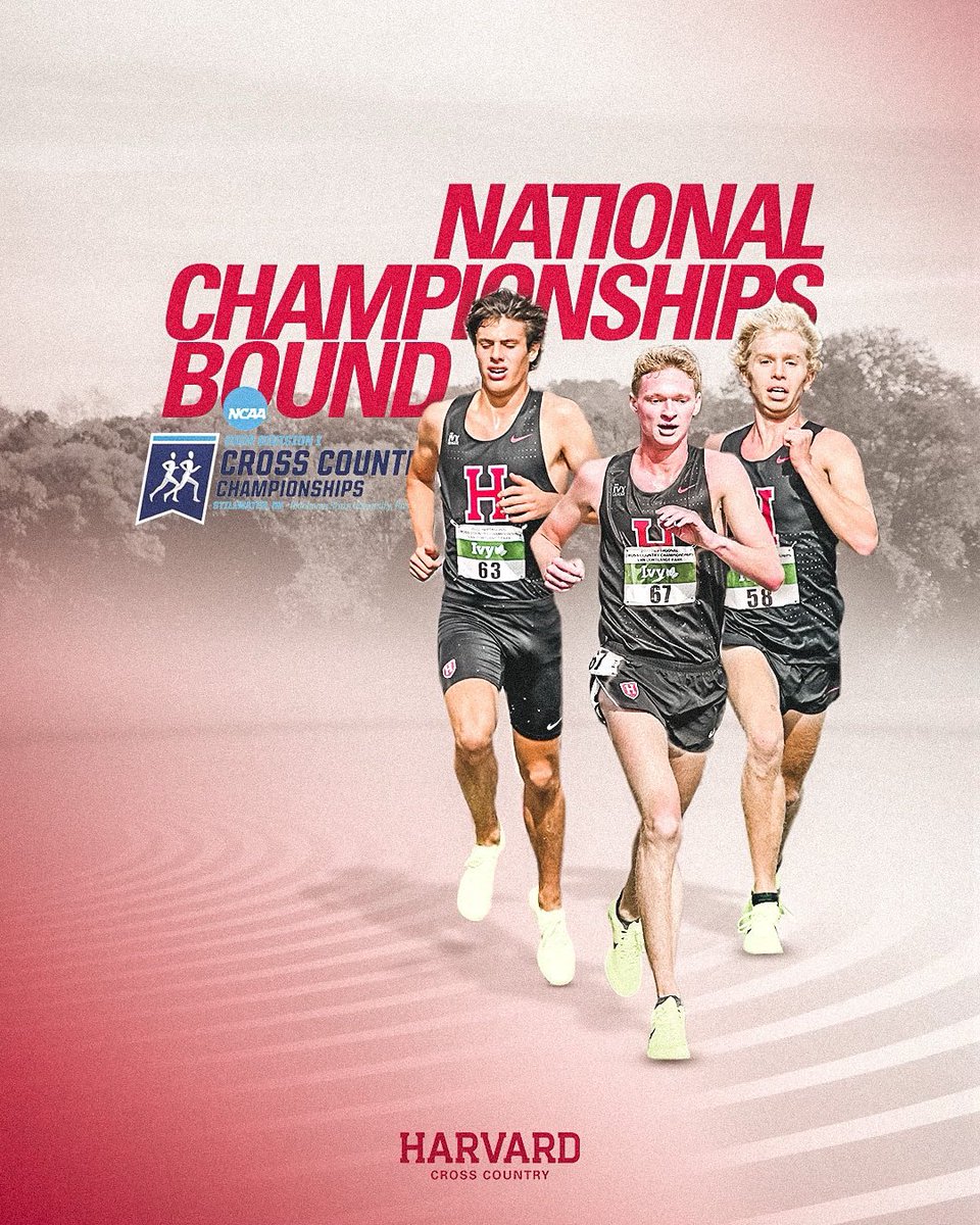 𝙏𝙞𝙘𝙠𝙚𝙩𝙨 𝙋𝙪𝙣𝙘𝙝𝙚𝙙. 🎟️

The Harvard men’s cross country team will automatically advance to the NCAA Championship Meet after a 2nd place finish at the Northeast Regional meet!

#GoCrimson