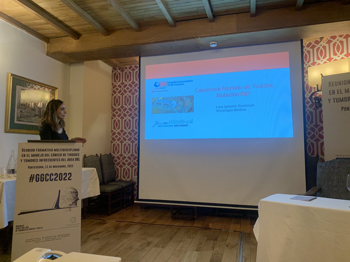 amedinacol's tweet photo. Todos participando en la Reunión Formativa del Grupo Gallego #CCGG2022 sobre cáncer de tiroides y tumores infrecuentes esta tarde en Pontevedra. @SOG_Galicia https://t.co/Dqo1oYFMm3