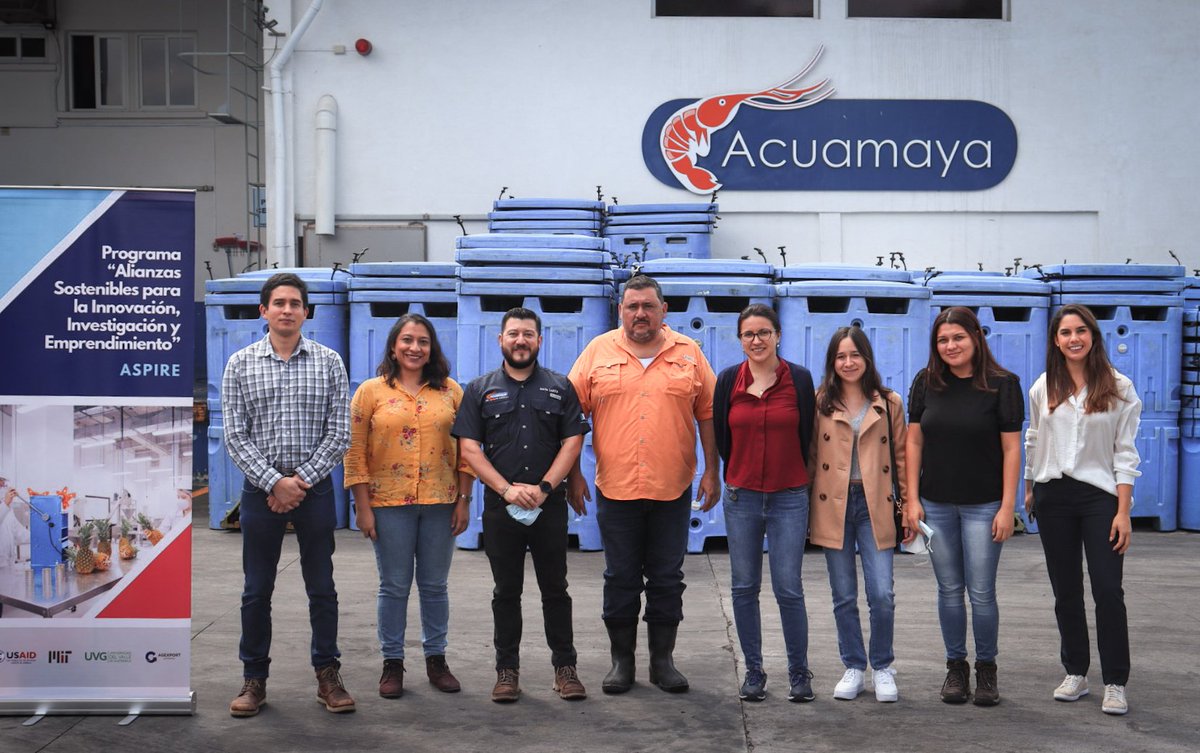 AlianzasAG's tweet photo. En el marco del @ASPIRE_Proyecto, financiado por @USAIDGuate; se visitó Acuamaya, en conjunto con estudiantes e investigador@s de @uvggt, con la finalidad de desarrollar investigaciones que contribuyan al desarrollo sostenible de la cadena de valor del camarón. https://t.co/AfOcDO130D