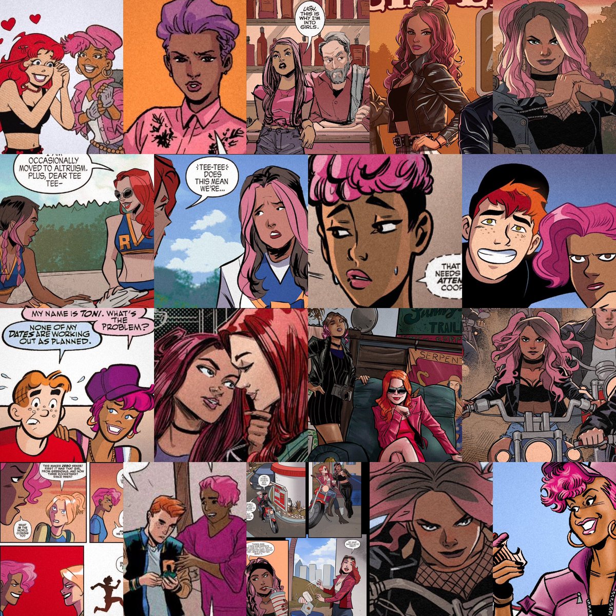topazsarchives's tweet photo. toni topaz in the comics ft. her gf cheryl &amp; her friends ♡ https://t.co/7MtSFApABX