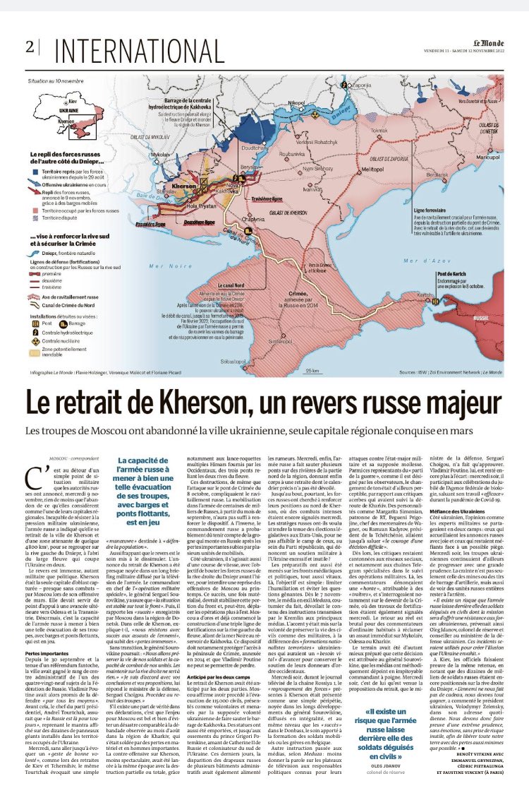 Le retrait de Kherson, un revers russe majeur ce we en kiosque <a href="/lemondefr/">Le Monde</a> lemonde.fr/international/…