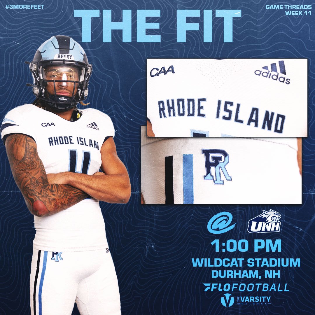 Rams in white!

Tomorrow we head to Durham to take on the Wildcats in our white color rush uniforms.

#3MoreFeet #GoRhody