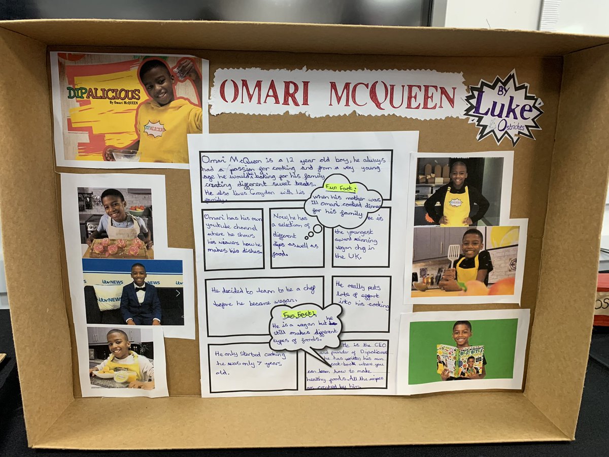 gonvilleacademy's tweet photo. @OmariMcQueen has inspired our pupils! You’ve featured in our whole school exhibition celebrating Black History #inspiration #CroydonBoys https://t.co/Shmd3MJSKJ