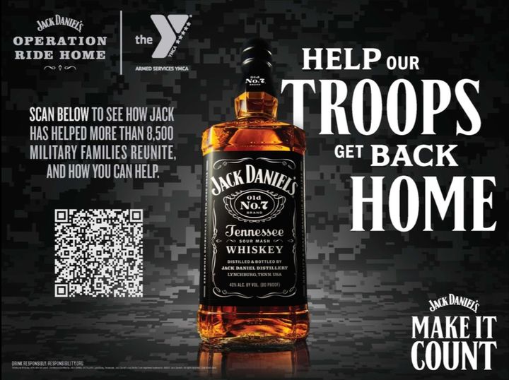 BreakthruBevMD's tweet photo. Breakthru Beverage Maryland salutes our Veterans with the one and only Old No. 7. Jack Daniel's is the official donor of Operation Ride Home which has helped over 8,500 military personnel to reunite with their families. https://t.co/NNLHeXGkyU