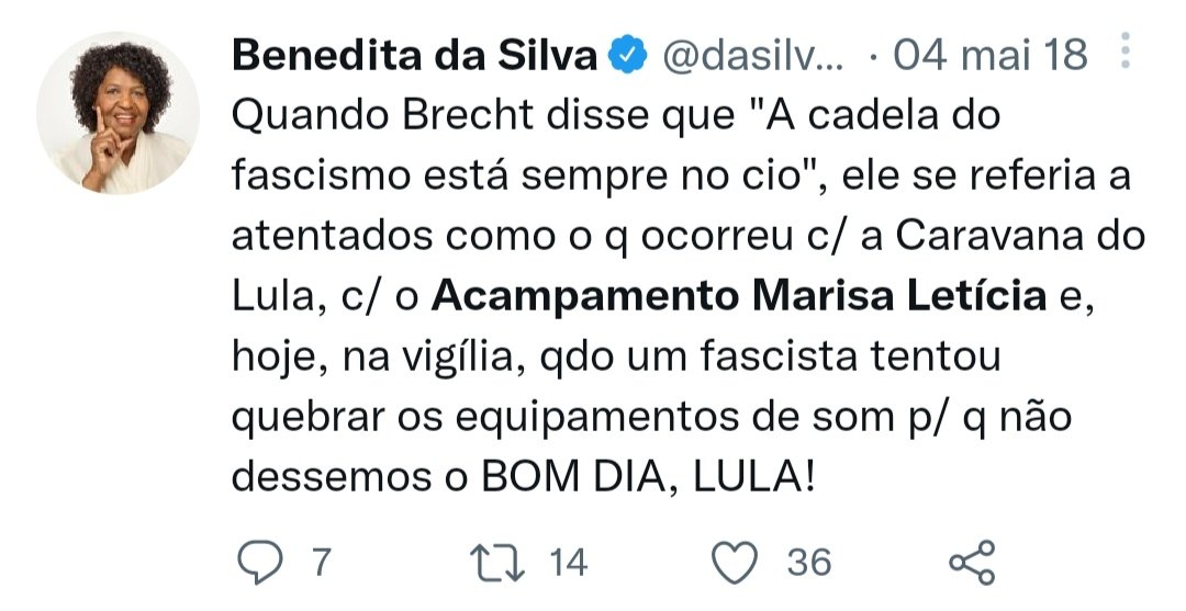580diass's tweet photo. 580 dias não foi brincadeira, ninguém vai apagar nossa Histórias
@LulaOficial @JanjaLula @dasilvabenedita @gleisi 

#Lula #PT https://t.co/tOfdCKocOB