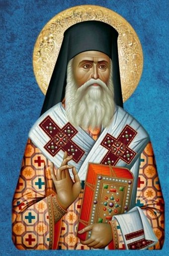 the__Orthodox's tweet photo. أيقونة للقدّيس نكتاريوس وهو يكتب نشيد للعذراء مريم بعد ظهورها له في رؤيا، طالبة منه أن يكتب نشيد يُنشد باسمها ليكون تعزية للمؤمنين. وهكذا نظّم ��لنّشيد الشّهير الذّي ترجمه المطوّب الذّكر الأرشمندريت بندلايمون فرح:

عذراء يا أمَّ الإله يا طاهرة نقيّة... افرحي يا عروسًا لا عروس لها https://t.co/i5IHkOeiM8