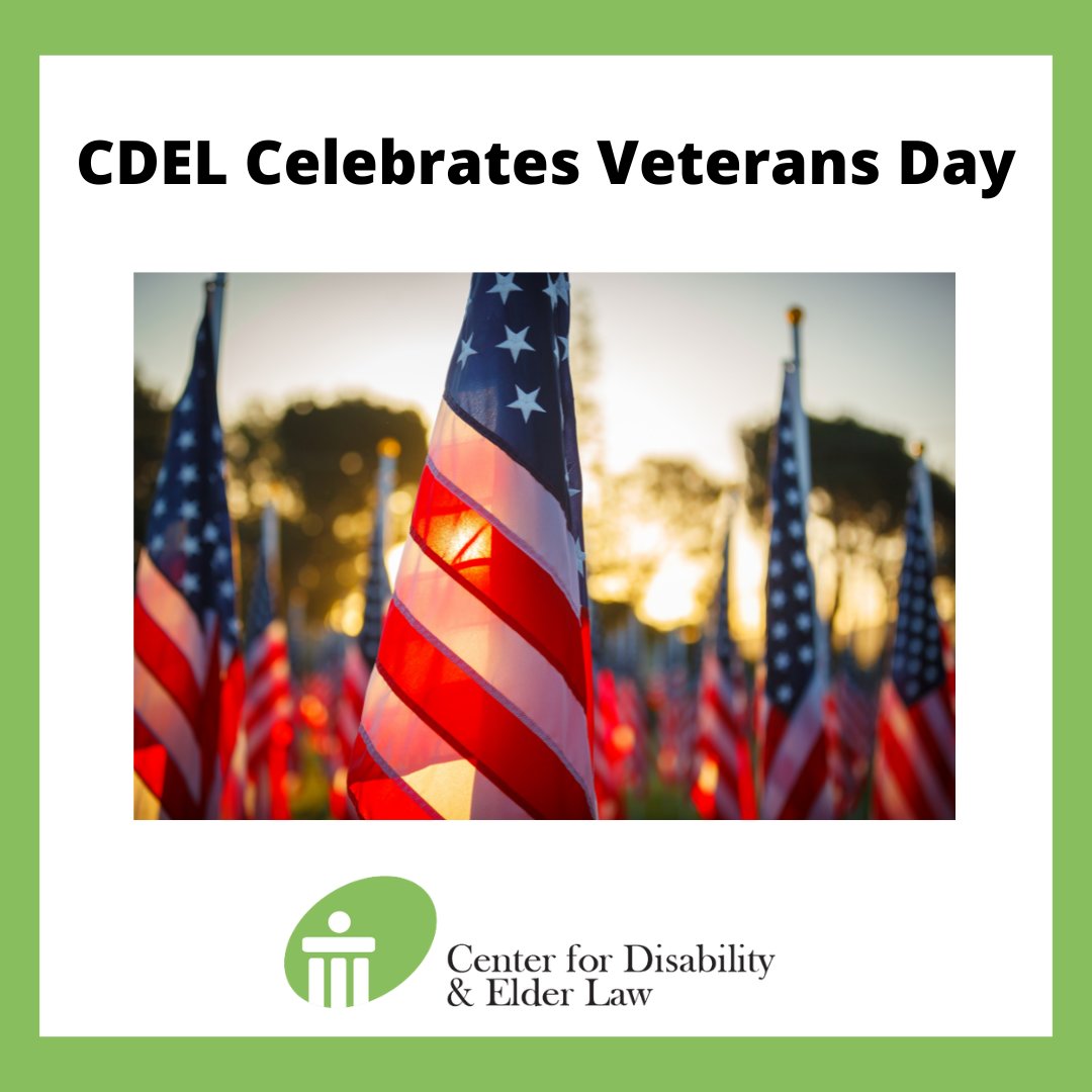 Happy Veterans Day! Today and every day, we honor all of those who have served our country. CDEL is proud to say that 10% of CDEL’s clients this year have been veterans. 

Please join us in thanks and gratitude for all of the veterans across America who have served our country.