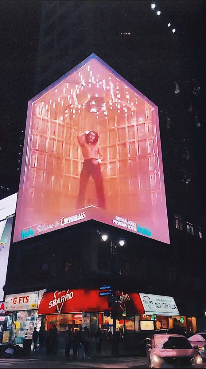 It’s bigger in person 😏. Check out my Instagram for the big ole billboard in NYC, <a href="/wtchippendales/">Welcome to Chippendales on Hulu 🪩</a> premieres Nov. 22nd on <a href="/hulu/">Hulu</a>