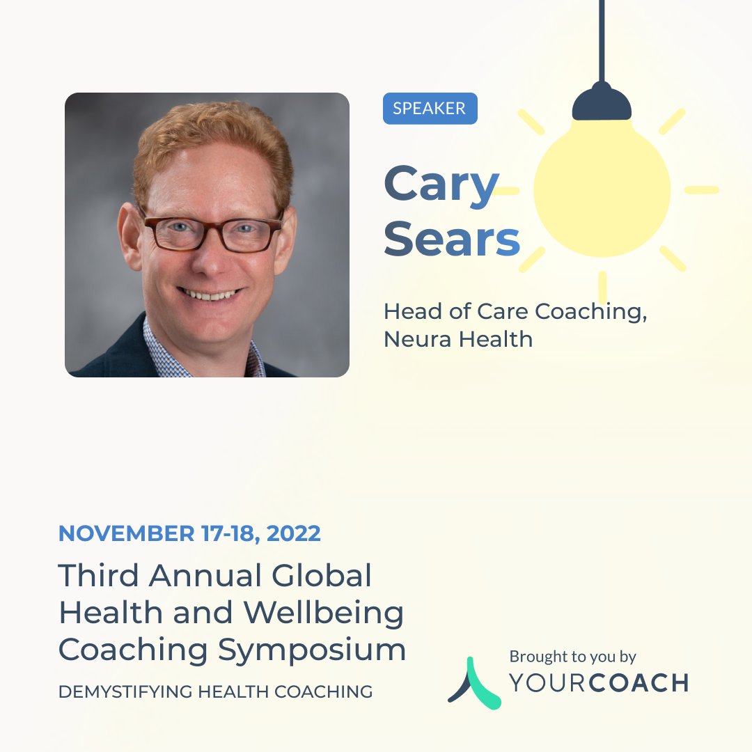 oh hey! our head of Care Coaching Cary Sears is speaking at the Global Health & Wellbeing Coaching Symposium! @yourcoachhealth Sign up to attend here: bit.ly/3tsoaqU