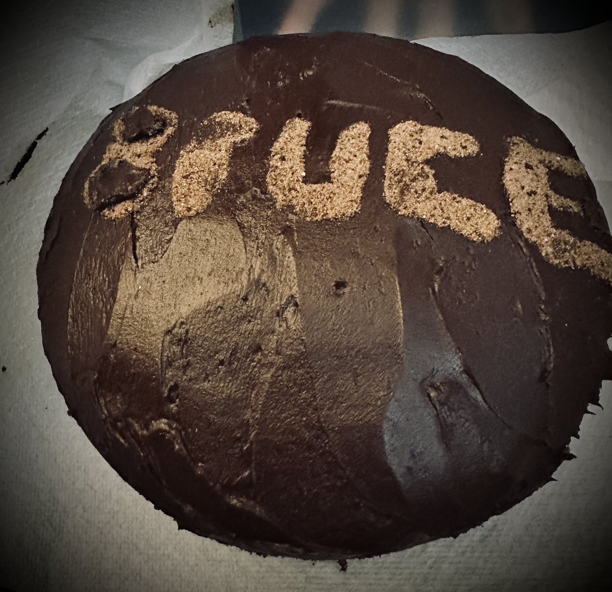 music_greenwood's tweet photo. Miss Honey has done it again!!!! Bruce’s face at rehearsal last night when he saw this beautiful cake on stage! Well and truly demolished today by the team!!!!! #4moresleeps @Greenwood_Acad #matildajr https://t.co/GCNzliIUlF