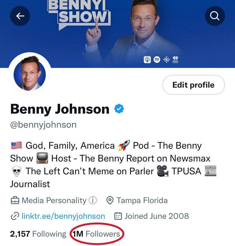 Benny Johnson tweet media