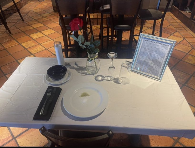 Had to ensure our POW/MIA knew we were still thinking about them on this special day at Chilis Meridian 🤍 <a href="/Matthew2Collins/">Matthew Collins</a> <a href="/Christo17046627/">Christopher Watson</a> <a href="/JessicaLynn8604/">Jessica Hedrick</a> <a href="/amanda3mckinney/">Amanda McKinney</a>