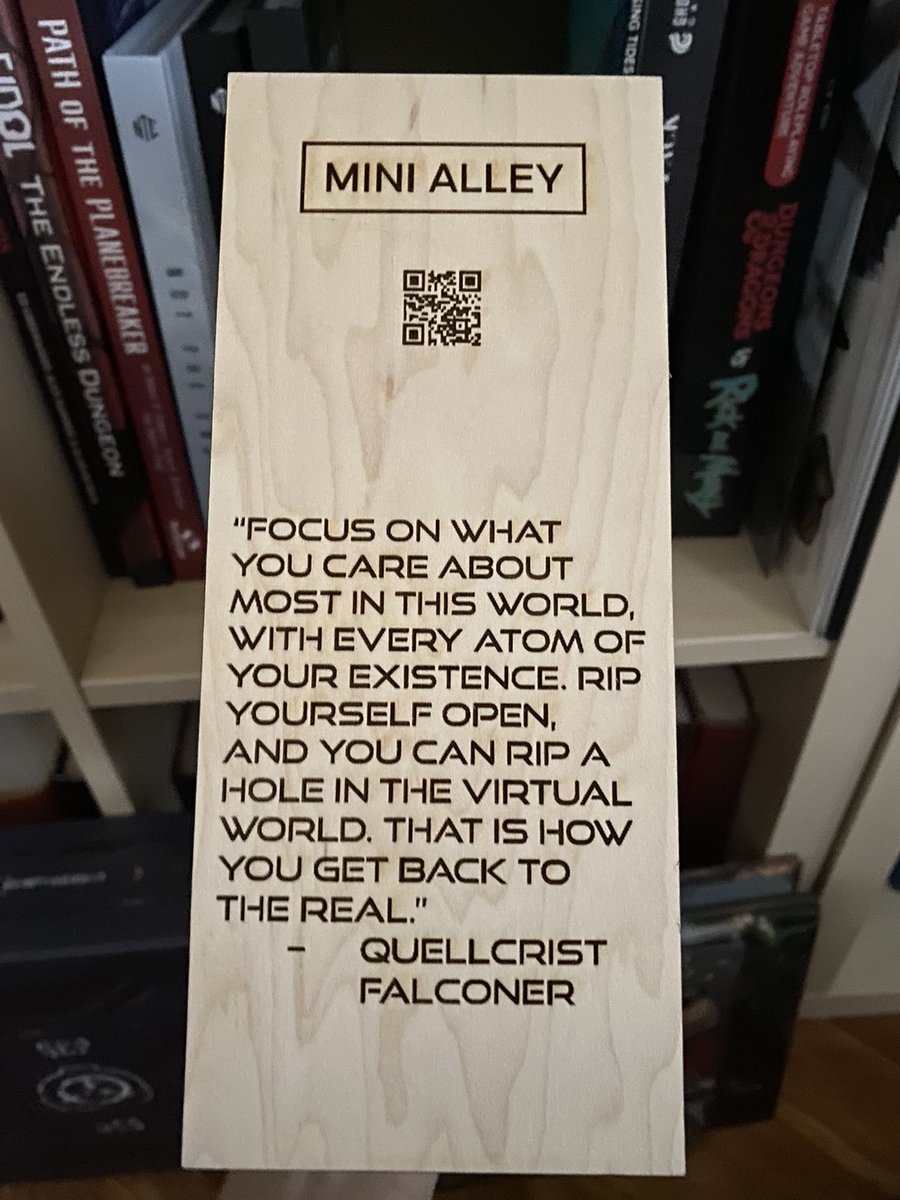 grimmknuckle's tweet photo. Just got The Cyberpunk Minialley Kickstarter reward from @techarge 
It looks so awesome!!!

I wasn’t sure if they could fit the quote but they did which adds a nice touch 👌🏻

Love it so much! https://t.co/aY3sXoivv1