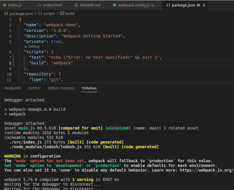 gealsanchez's tweet photo. Having fun with webpack! 🧑‍💻#MayTheCodeBeWithYou #programming #HTML5 #developer #code #coding #CSS3  #FullStack #htmlcss #MayTheCodeBeWithYou https://t.co/3qCikwGTuo