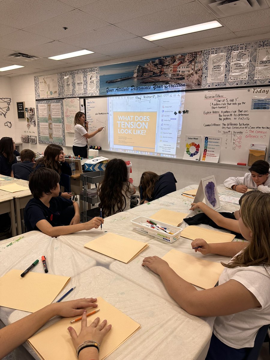Grade 6 students are excited to explore #tension and other elements of art this afternoon! Big thank you to Ms. Di Battista from Sparks Creativity for facilitating this afternoon’s #art activity <a href="/StGregoryCS/">St. Gregory C.S.</a> <a href="/TCDSB_Arts/">TCDSB Arts Dept!</a> #tcdsb #elementsofart #visualarts #youngartists