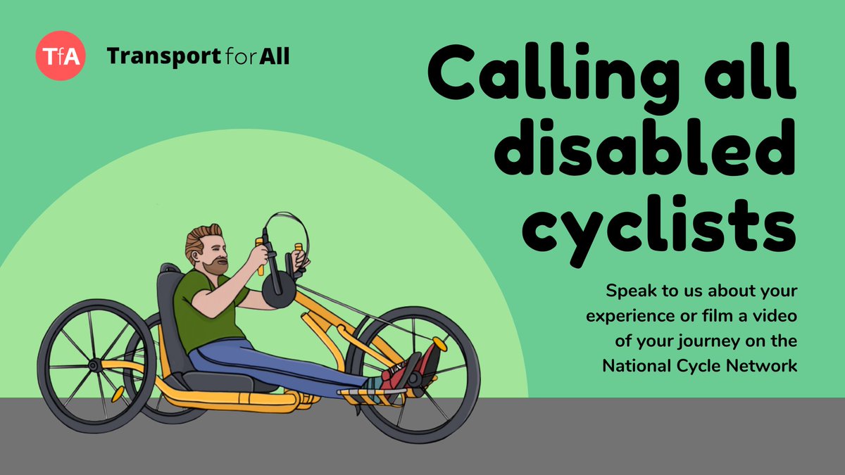 Are you a disabled cyclist? Help us identify barriers on the National Cycle Network! We are partnering with @Sustrans to find out about your cycling experiences, and are offering £50-£100 for participants. If you’re interested, fill out the form below!