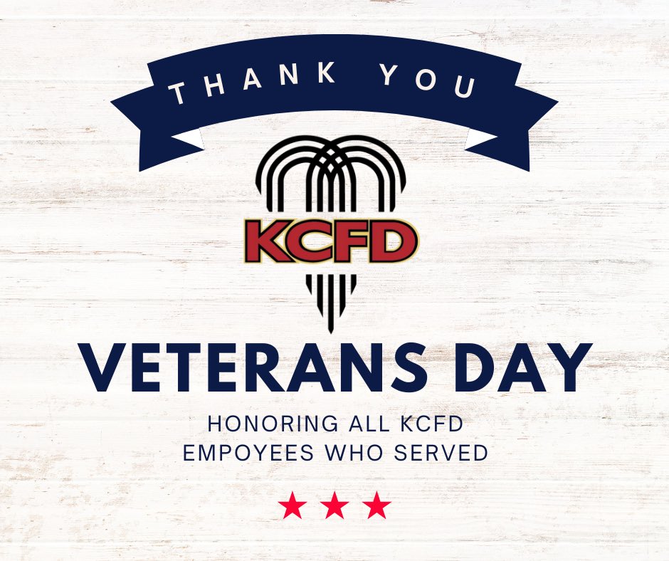 Thank you to all veterans for their service to our country, especially those who serve the residents of Kansas City through the KCMO Fire Department. <a href="/KCMOFireDept/">Kansas City Fire Department (KCFD)</a> <a href="/KansasCity/">Kansas City</a>