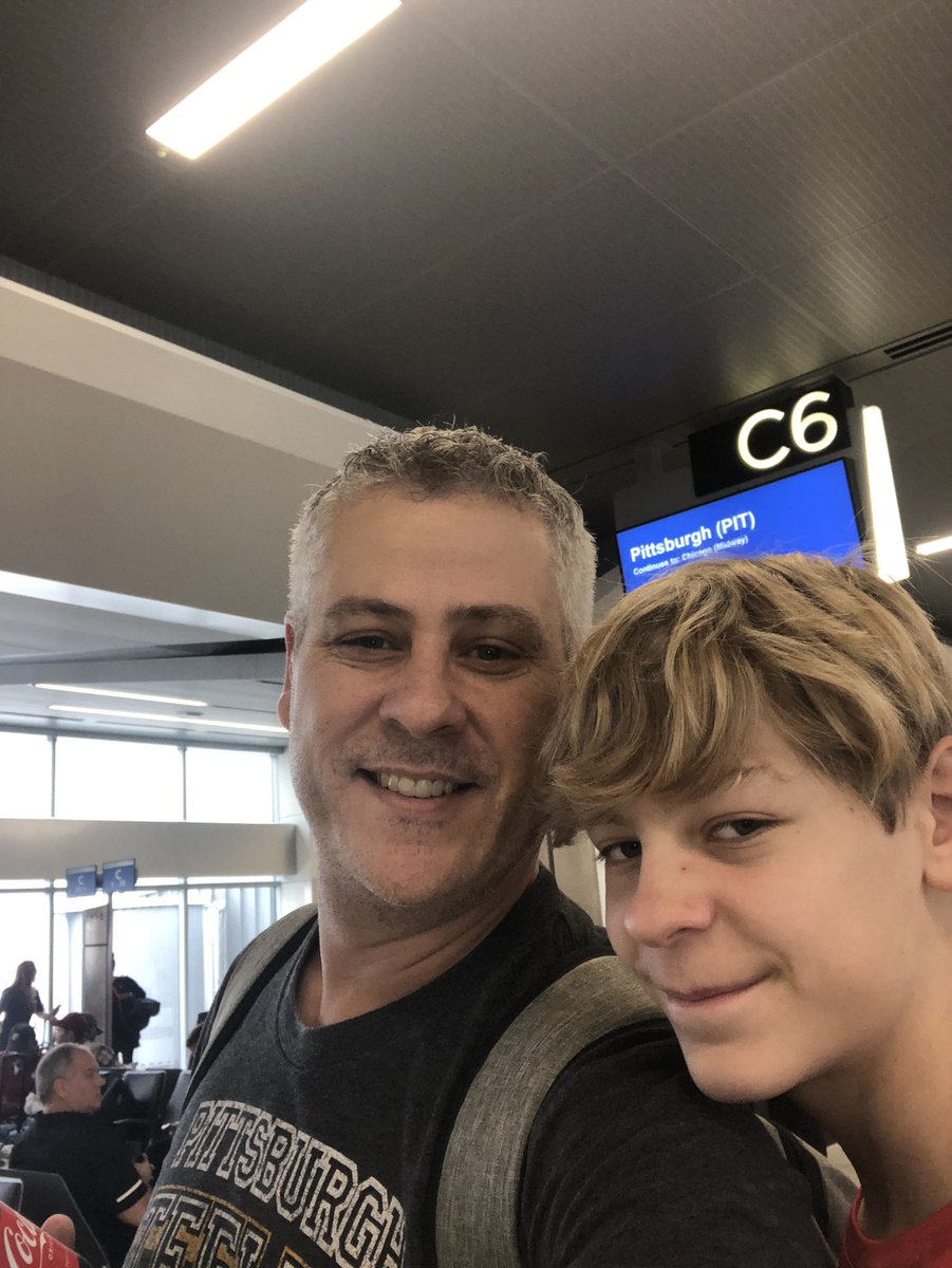 Annual trip to the Burgh with Landon! At the ATL airport. #HereWeGo #SteelersNation