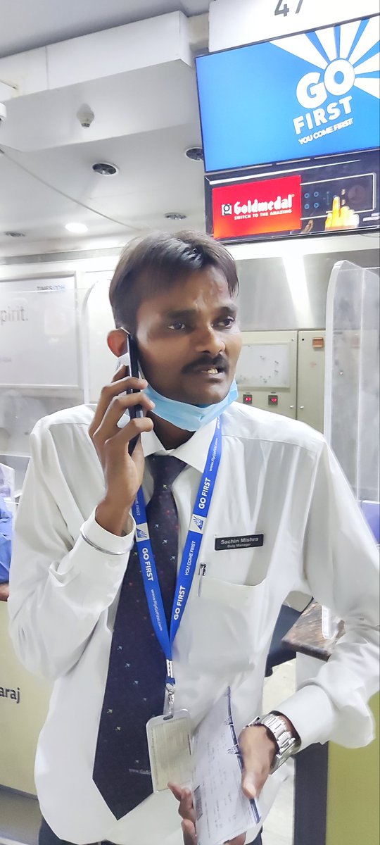 sunodbinu's tweet photo. @GoFirstairways Name not justified. Better you change it to #GoLast! Pathetic service, lousy managers. Flight delayed by more than 3 hours without any intimation. https://t.co/VIa8Reb0Hy