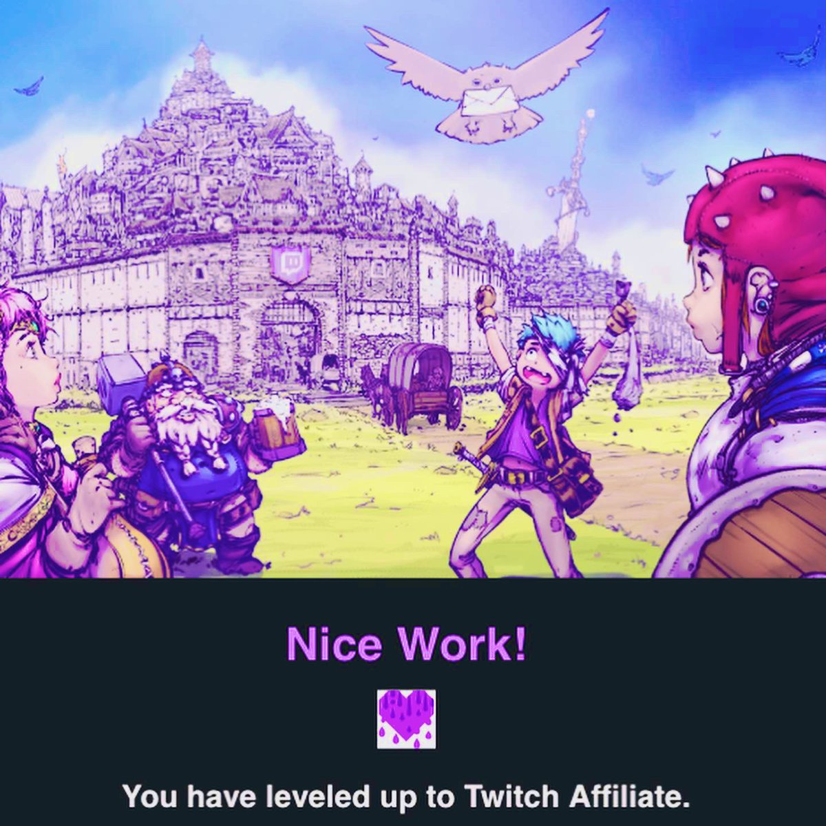 Vyra_Viper's tweet photo. GUYS I am happy to announce I become a twitch affiliate this morning 😭😭. I want to thank every single person who supported me💜😭🥺. I appreciate this so so much and I was so hesitant to streaming but I am so happy I started again. THANK YOU! So many kind souls of the Universe! https://t.co/6PxRdajGV1