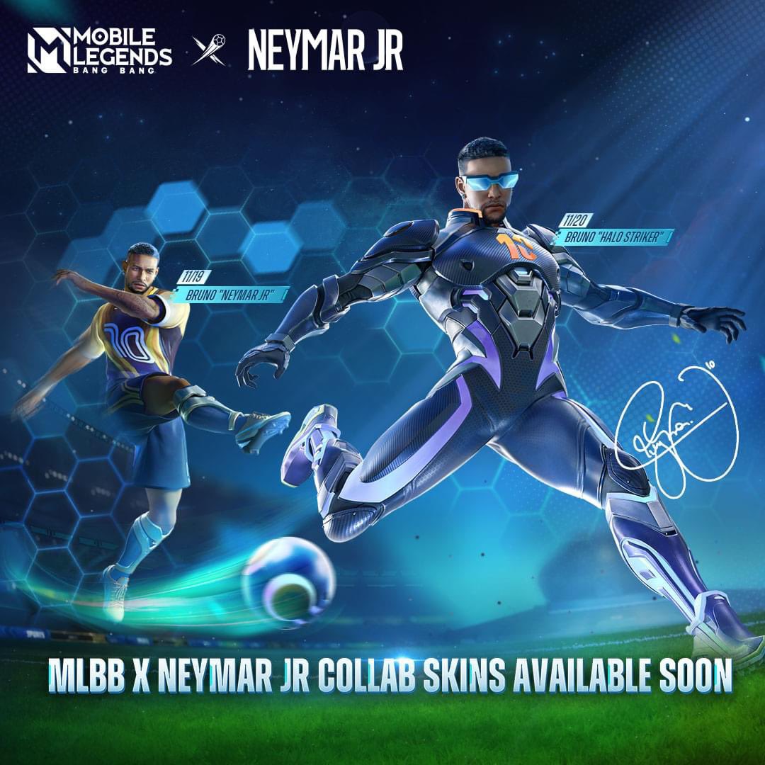 Mobile Legends: Bang Bang on X: MLBB X Neymar Jr collab pre-registration  event will start on 11/11! Bruno Neymar Jr will be available in the game  on 11/19! The skin replica that's