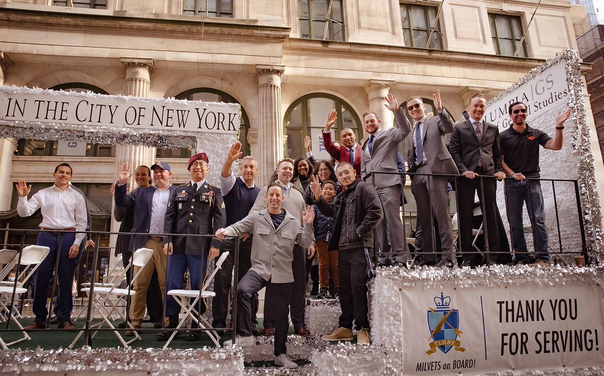 Columbia's tweet photo. On #VeteransDay, we salute our thousands of student &amp; alumni military veterans. Thank you for your service! 🇺🇸

Attending today’s Veterans Day Parade in NYC? Don’t miss @ColumbiaGS, a major sponsor of the event for 14 consecutive years.

📷 #ColumbiaPhotoOfTheWeek by Sirin Samman https://t.co/Be6gbRDEk3