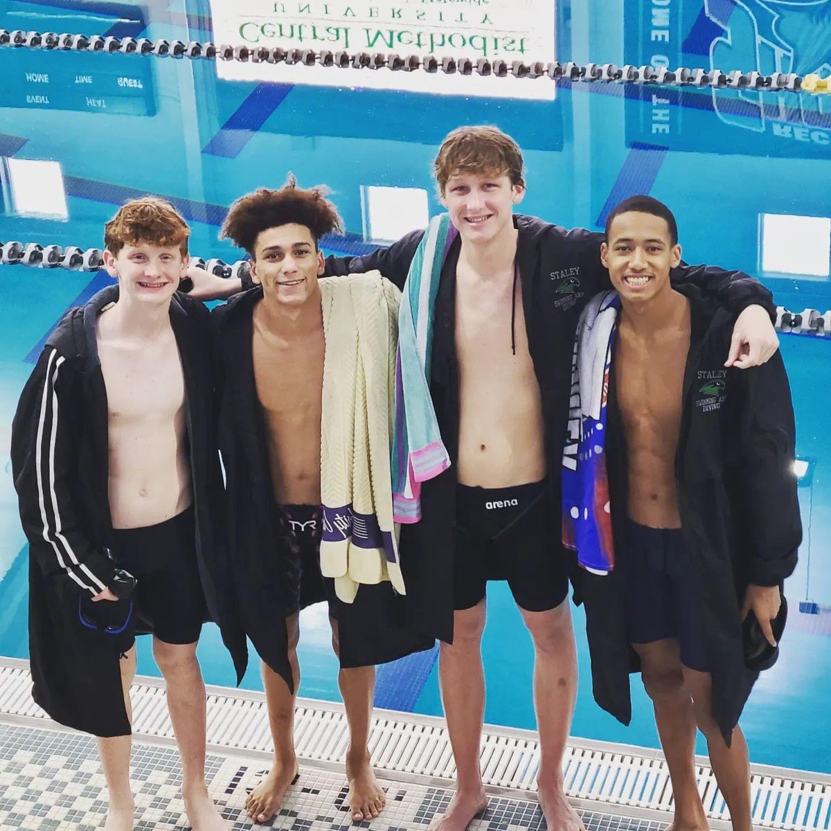 9th place State Class 2 Swim &amp; Dive finish…your STALEY FALCONS. Congratulations! 
Sam Hennenfent, Jase Callaway, Cooper Stepp, Gabriel Wells. <a href="/CoachSNOW1/">SNOW Swim & Dive (NKCSD)</a>