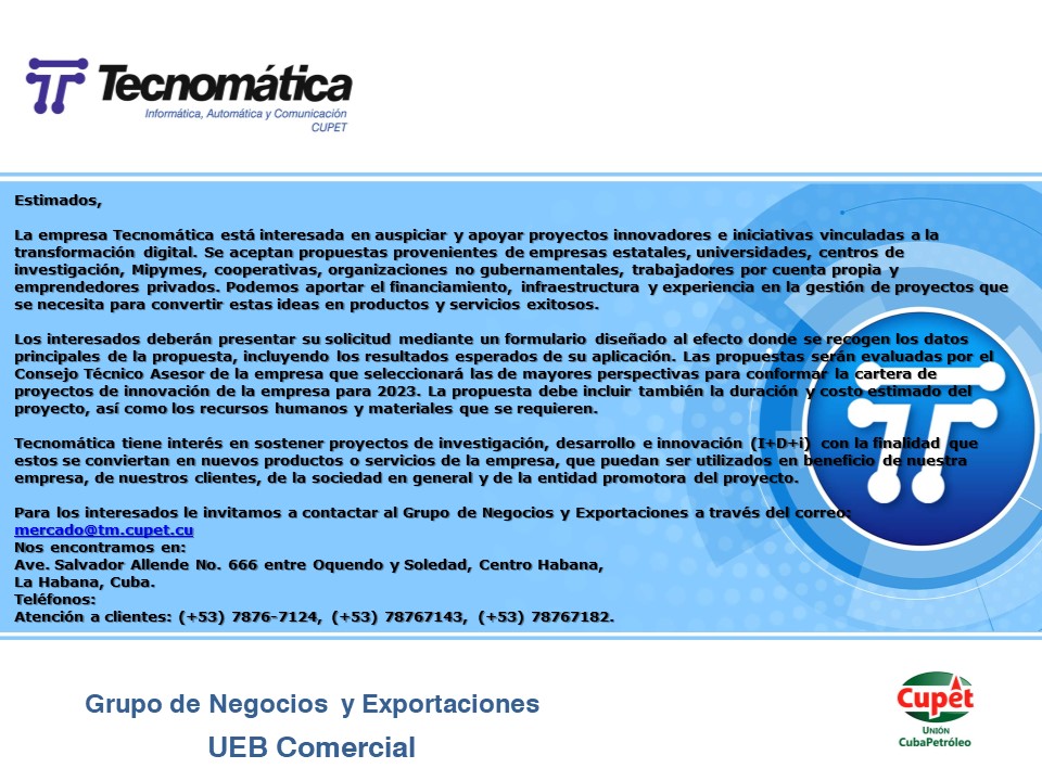 Tecnomatica_Cuba tweet media