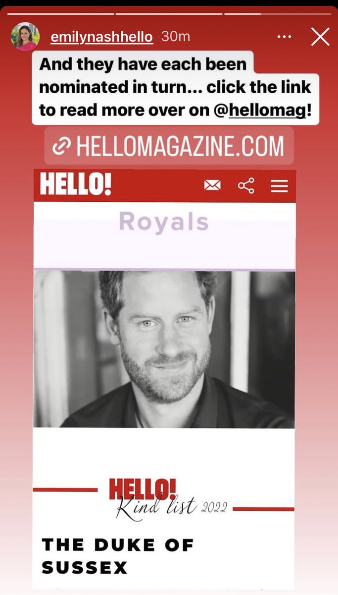 BaronessBruck's tweet image. Emily Nash once again keeping her link w/ the Sussexes alive, special access for Hello! Magazine ongoing 🤔🔍🤣🤣🤣✔️

#Archewell #PaidPR #BackScratch #HerLou #InvisibleHand #SunshineSachs #PayForPlay #Advertisement