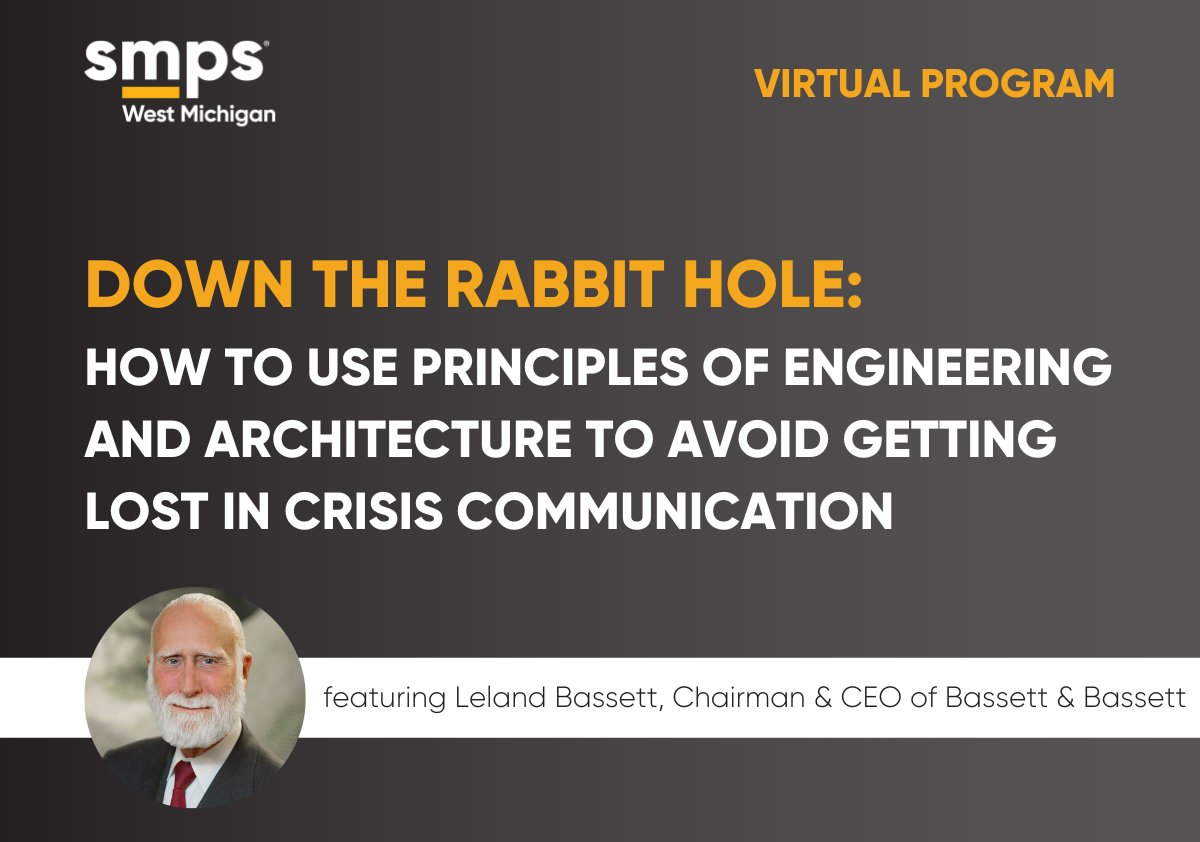 SMPSWM's tweet photo. What are you going to do when "it" hits the fan? 

Join us and our guest speaker, Leland K. Bassett, for a virtual presentation on crisis communication. 

The event is open to everyone.

To register, visit https://t.co/uBpZxdCCRU. https://t.co/R79A3CBnTz