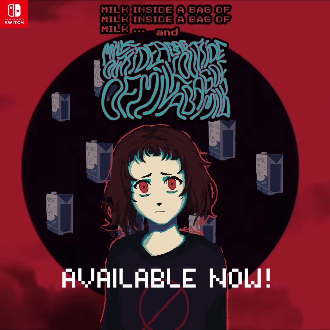 I'll never...Drink milk...Ever again...

🥛Milk inside a bag of milk inside a bag of milk and Milk outside a bag of milk outside a bag of milk🥛

The bundle is now available on #NintendoSwitch!
🟥nintendo.co.uk/Games/Nintendo…

<a href="/nkt_krkv/">Nikita Kryukov (new game announced in pinned!)</a>
