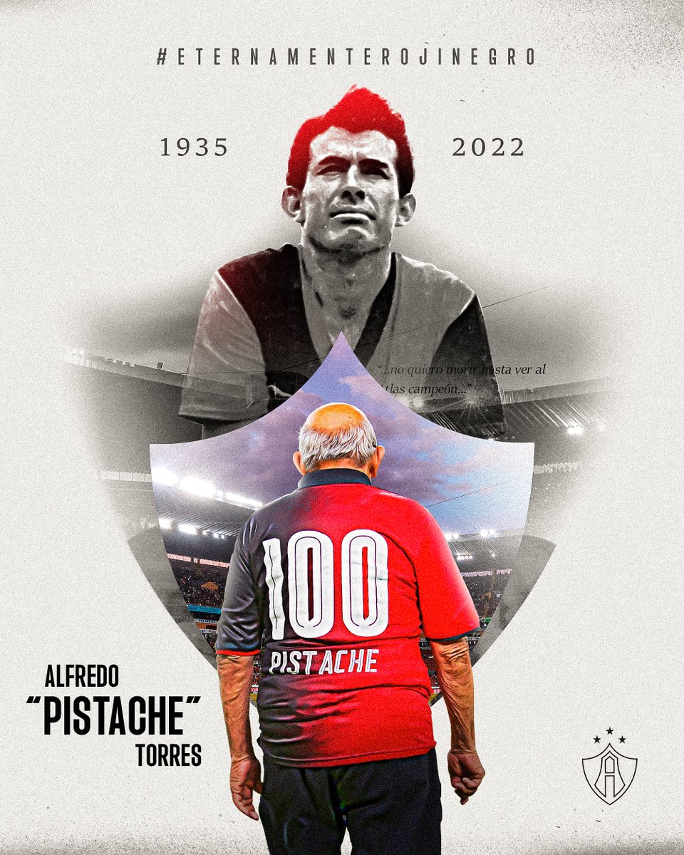 El más grande de todos los tiempos, El Pistache Torres... 🥺 

Descansa en paz en el cielo Rojinegro, Alfredo, querido... ❤️🖤

#EternamenteRojinegro