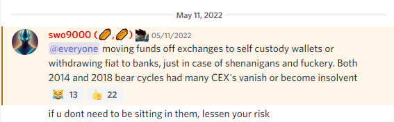 sell9000's tweet photo. getting tired of these 'i told you so' tweets by paid groups

my own paid group discord is a low low rate of $0 and is filled with OGs with free alpha/advice/experience that helped keep each other alive this last cycle: 

https://t.co/QcbdSfB17C

Get in before I change my mind https://t.co/8eomfHKq0X