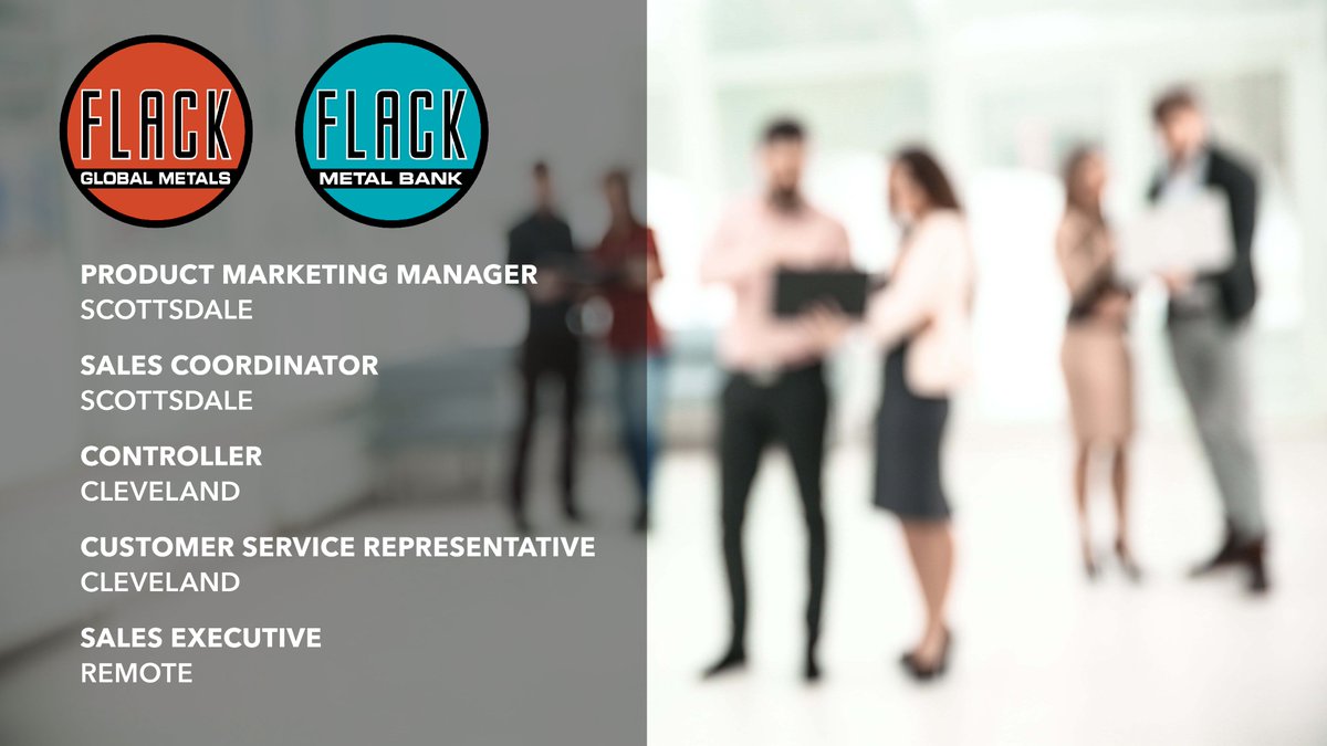 If you enjoy a challenging and highly collaborative environment, and yearn for autonomy with a transparent and supportive team, Flack Global Metals would love to hear from you. See our current job postings here: lnkd.in/eZ7pw3Xw

#werehiring #steelindustry