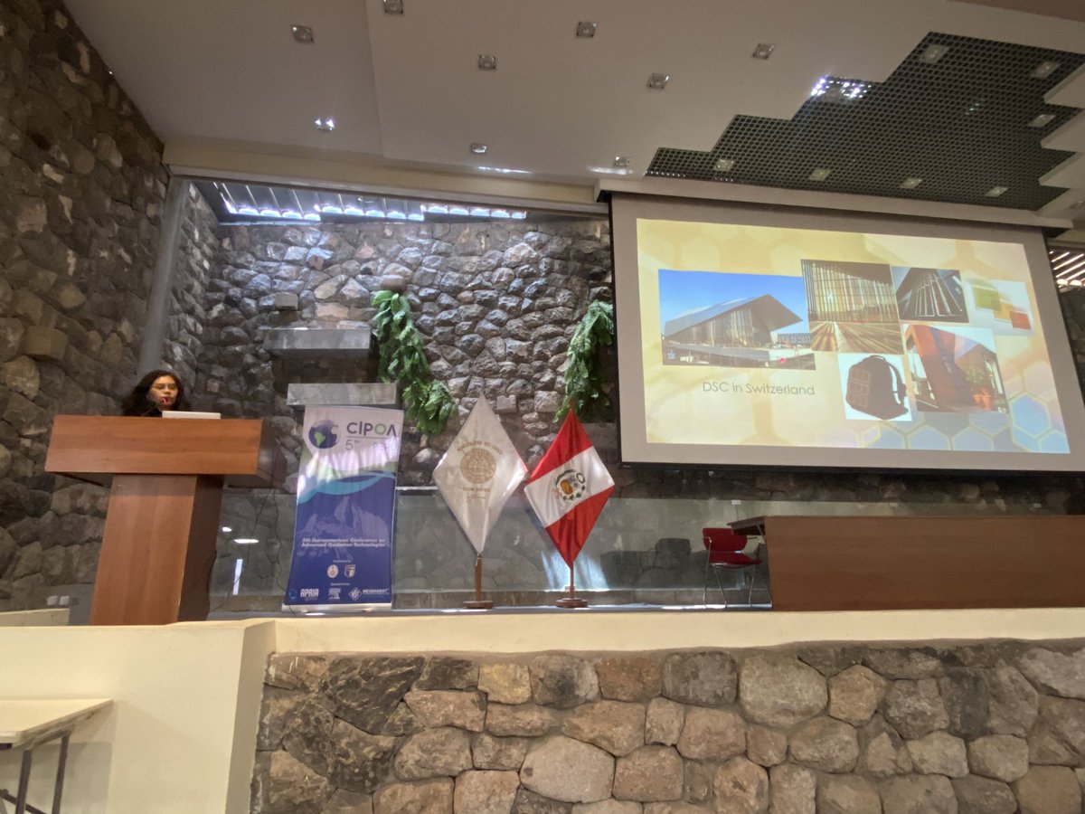 CIPOA_family's tweet photo. Happening now the plenary lecture of Prof. María Quintana, National University of Engineering, Peru 🇵🇪
Talk: “Natural peruvian dyes for solar cells” https://t.co/6i1YgGclXN