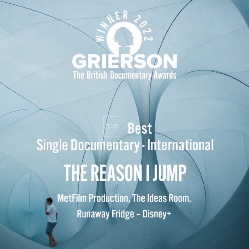 Best Single Doc award at the Grierson British Documentary Awards last night.  Lovely to receive.