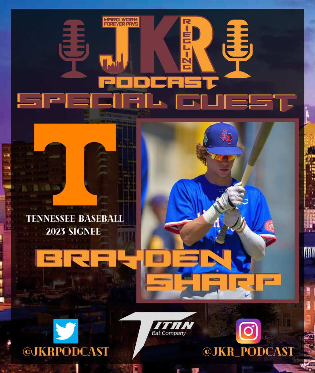 ‼️ SPECIAL GUEST ‼️

Make sure to tune into today’s episode with 2023 Tennessee Baseball Signee @b_sharp27 . We discuss his Texas High School baseball, Area Code Games vs PDP, baseball cards, and much more! Tune in on Apple Podcasts and Spotify! @BanditoBaseball