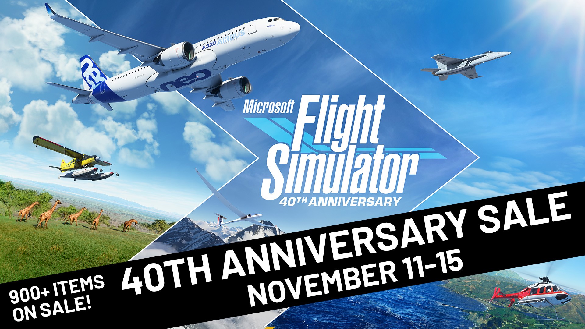 Microsoft Flight Simulator ✈️ on X: To coincide with #MSFS40 and the  launch of our 40th Anniversary Edition, we are holding an Anniversary Sale!  ✈️ The sale runs this weekend until November